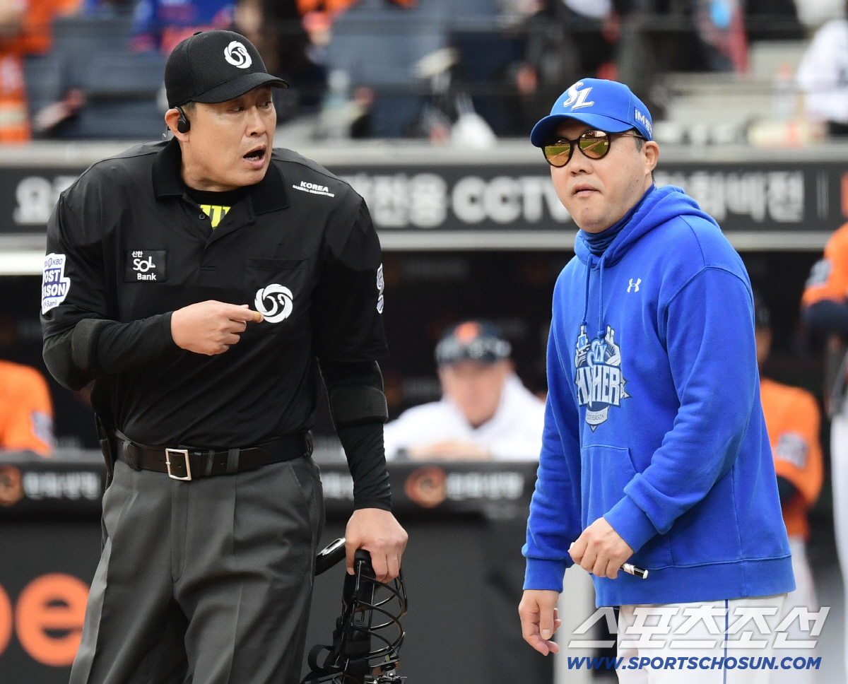 '1점차 석패' 박진만 감독 "배찬승, 이호성 가장 강한 필승조. 좋은 …