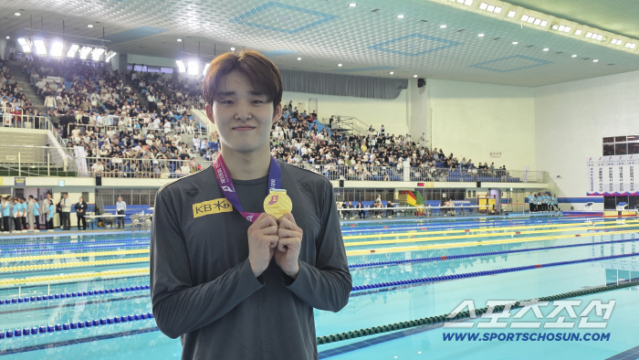 '고향 부산체전 첫金'김우민"강원도의 힘X부산 사나이,최상의 조합!열렬한 응원 감사→올해도 4관왕 도전"[현장인터뷰]