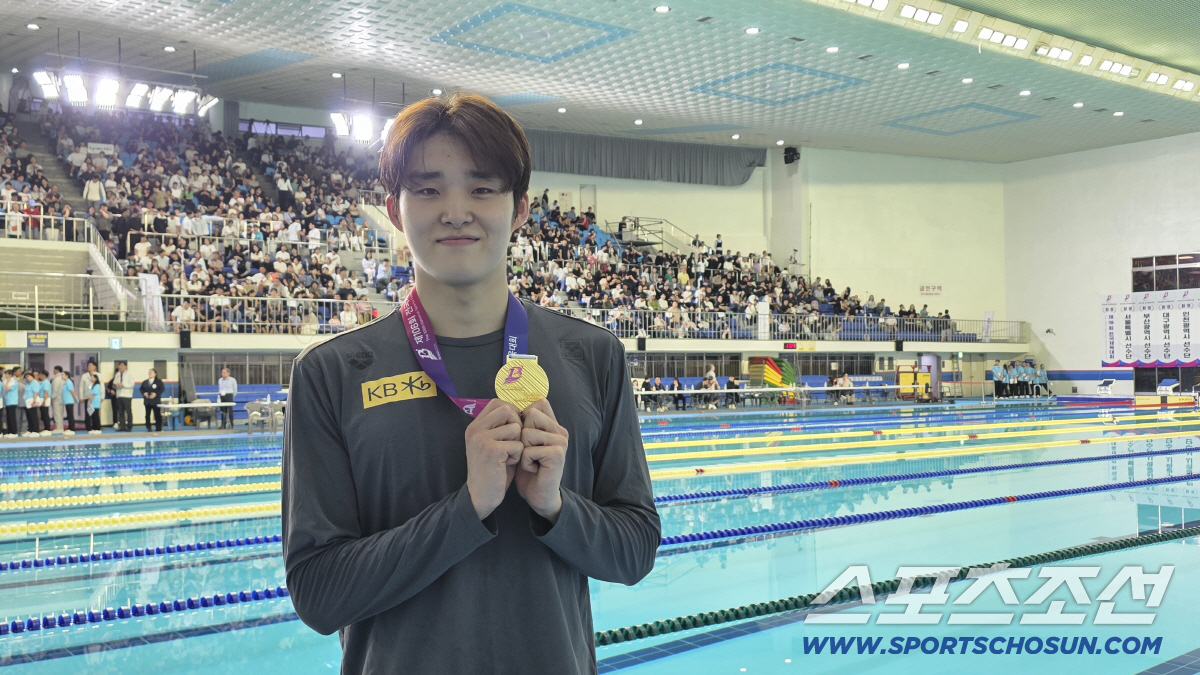'고향 부산체전 첫金'김우민"강원도의 힘X부산 사나이,최상의 조합!열렬한…