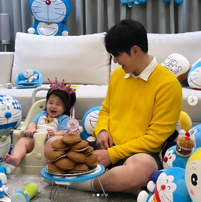 심형탁, '도라에몽'된 子 하루와 최애 생일파티 "소원 하나 이뤘다"