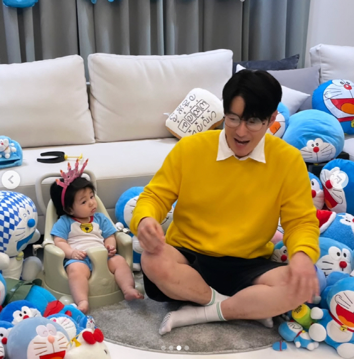 심형탁, '도라에몽'된 子 하루와 최애 생일파티 "소원 하나 이뤘다"