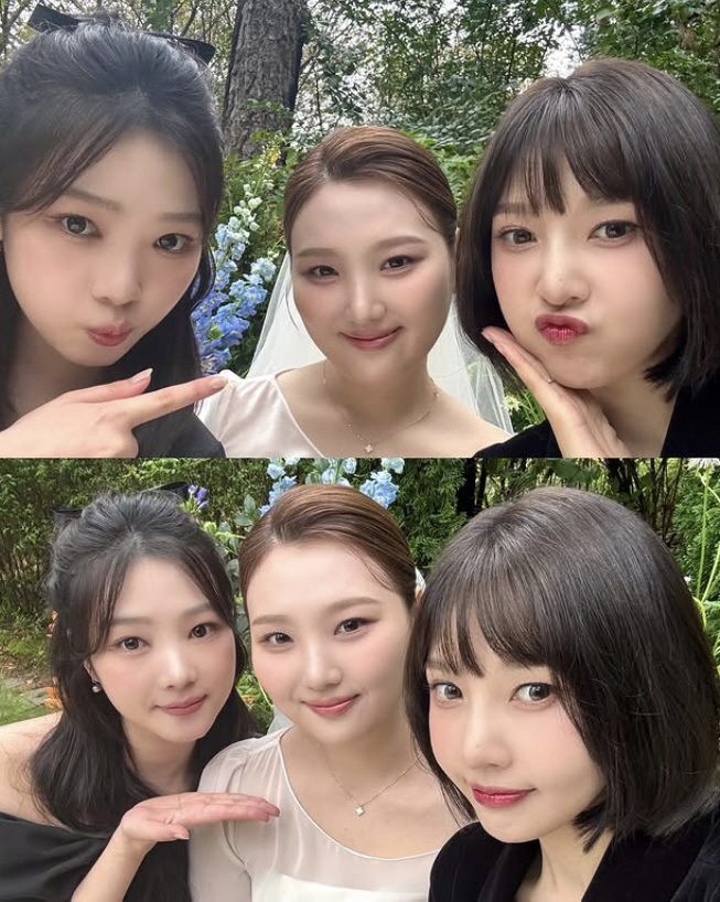 'K장녀' 조이, 두 여동생 합친 얼굴이었네..결혼식서 뭉친 우월한 세 …