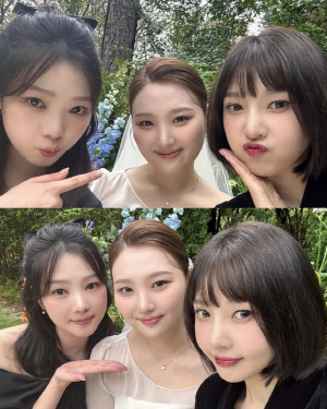 'K장녀' 조이, 두 여동생 합친 얼굴이었네..결혼식서 뭉친 우월한 세 자매
