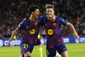 [UCL리뷰]'페르민 해트트릭' 바르샤, 올림피아코스에 6대1 대승