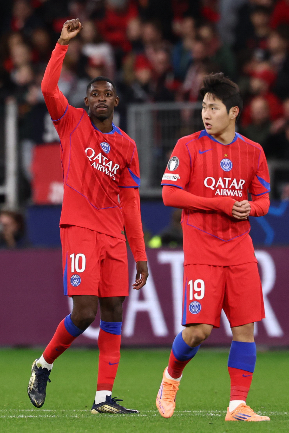 "이강인 교체 '30분'→퇴장 2장" PSG, 레버쿠젠 7-2 대파…'발…
