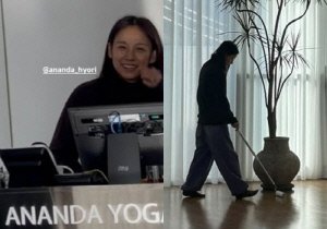 이효리, 요가원 운영 2달차..직접 '돌돌이' 미는 현실 원장님 포착