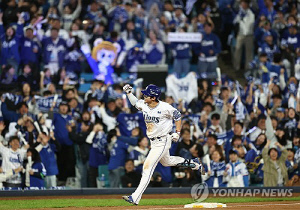 삼성 김영웅, 단일 PO 최다 홈런·타점·루타 1위 도전