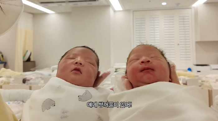 '송재희♥' 지소연, '생후 3일차' 쌍꺼풀 짙은 쌍둥이에 감격 "잘생겼…