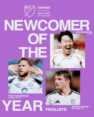 '이거 실화냐? 33세 SON이 신인왕 후보라니' MLS를 뒤흔든 손흥민, 10경기 뛰고 2025시즌 신인왕 후보 선정