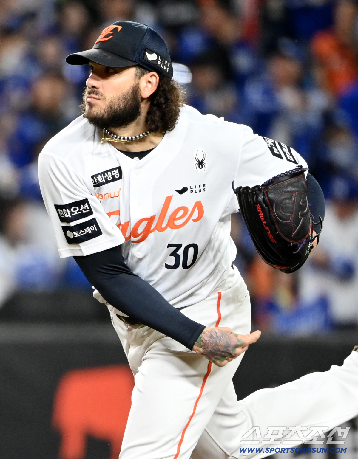 [포토] 폰세, 플레이오프 5차전 선발 등판