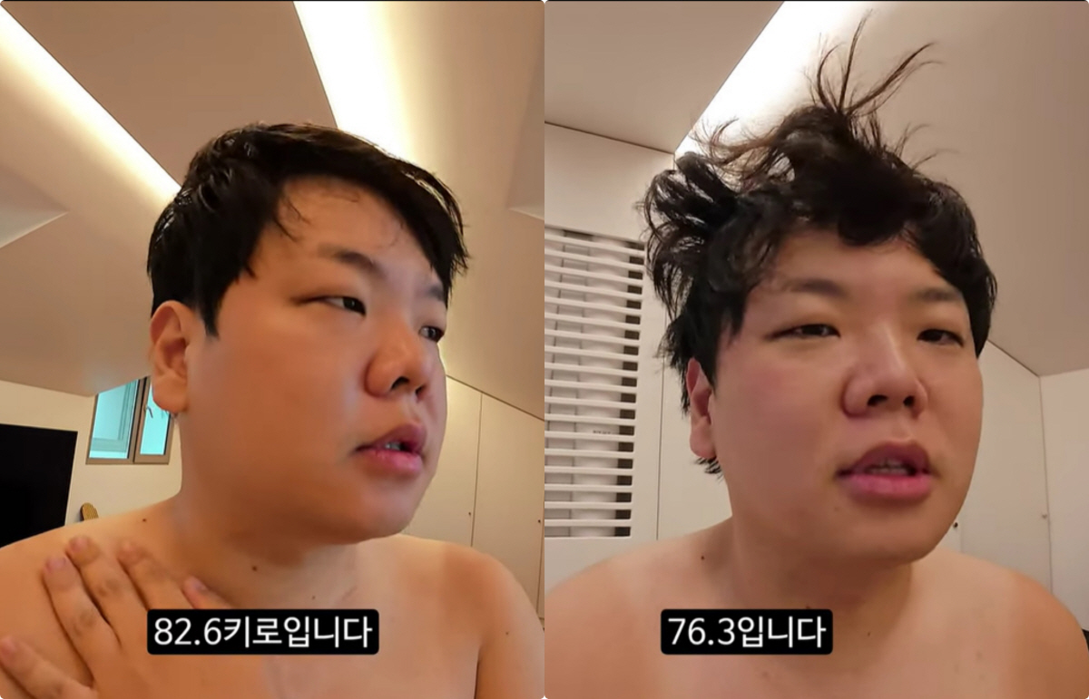 곽튜브, 다이어트 전후 공개 "결혼식 전 82kg, 한달간 6kg 뺐다"…