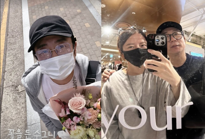 이수근, ♥아내 신장 재이식 후 근황 공개..."꽃을 든 수그니"의 사랑…