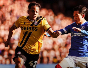 [챔십현장리뷰]'양민혁 67분-배준호 71분' 스토크시티, 포츠머스 원정 승리(코리언더비)