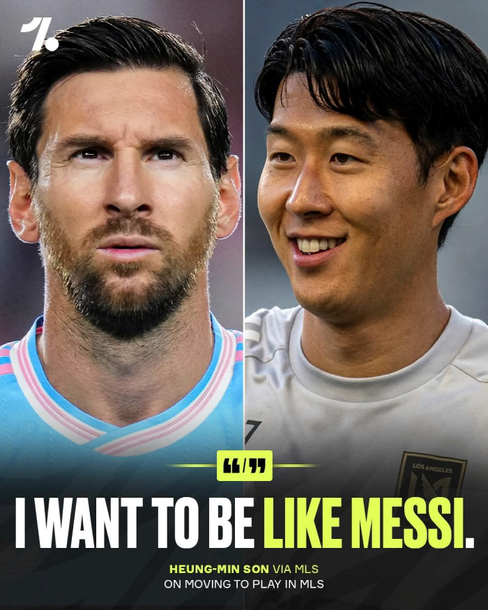 손흥민의, 손흥민에 의한, 손흥민을 위한 최고의 극찬...美쳤다 "메시와 MLS 역사상 최고의 라이벌 구도"