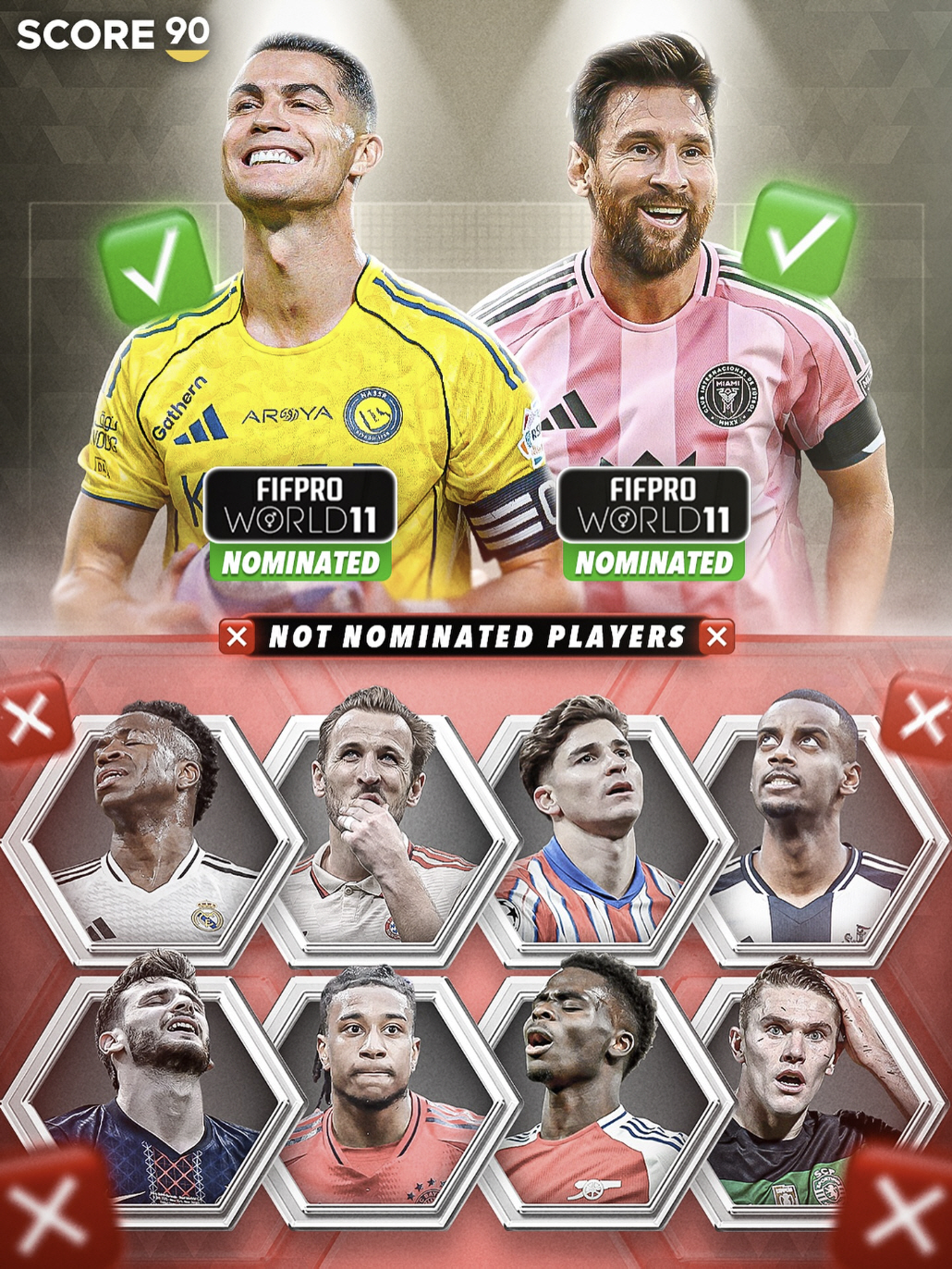 언제적 메날두야! 그만 좀 뽑아!...손흥민-케인-비니시우스 외면 논란,…