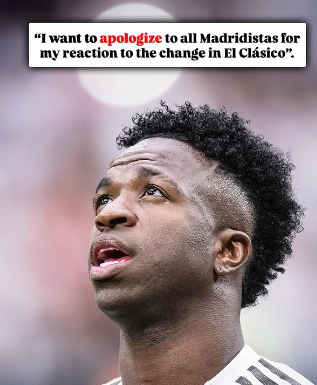 "레알, 떠날거라며" '사고뭉치' 비니시우스, 결국 사과 '오피셜' 공식…