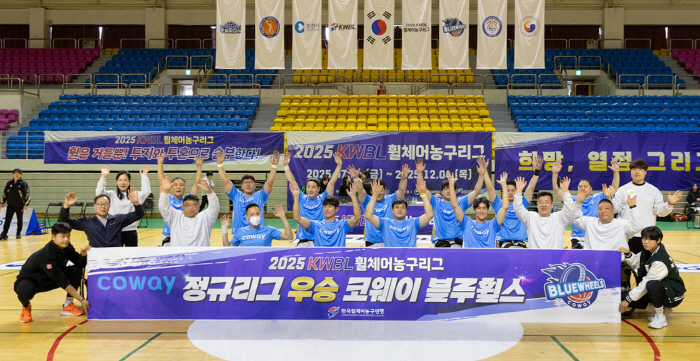 '압도적 질주' 코웨이 블루휠스, 2025 KWBL 휠체어농구리그 우승