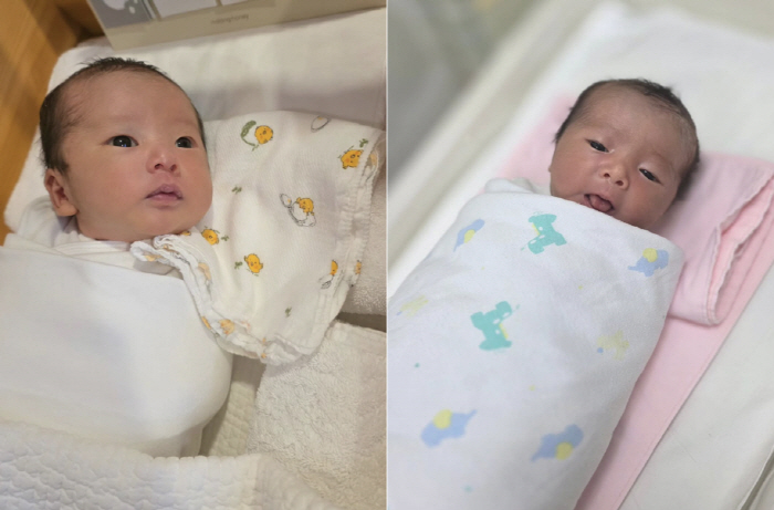 임라라♥손민수, 어렵게 만난 생후 1일차 쌍둥이 최초 공개 "서로 닮았다…