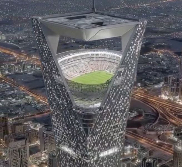 "온세상을 속였다" 63빌딩보다 높은 사우디의 '하늘 축구장' 가짜였다……