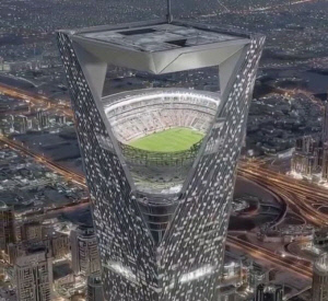 '그럼 그렇지' SNS 강타한 350m 사우디의 '하늘 축구장', AI가 만든 '가짜'였다