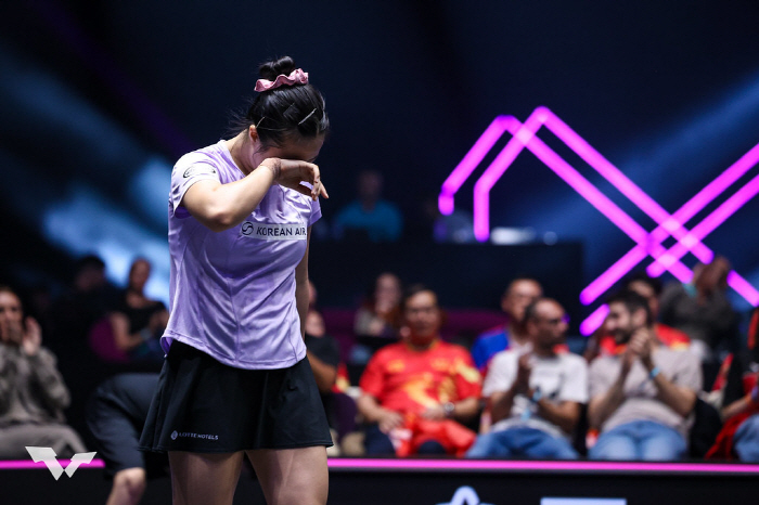 '몽펠리에 大인기'신유빈,'안티러버'獨에이스 빈터에 1대4패,결승행 불발…