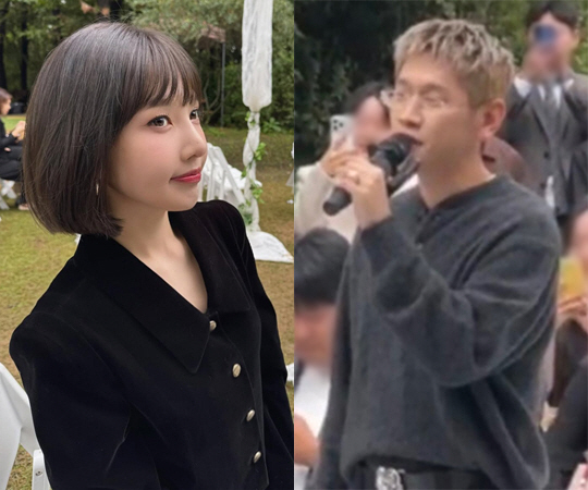 크러쉬, '♥5년 열애' 조이 동생 결혼식 참석..축가로 '뷰티풀' 열창