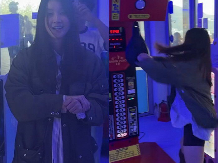 '복서 출신' 이시영, 펀치 오락기까지 풀파워 '쾅'…출산 코앞인데 너무 무리 아냐?(뿌시영)