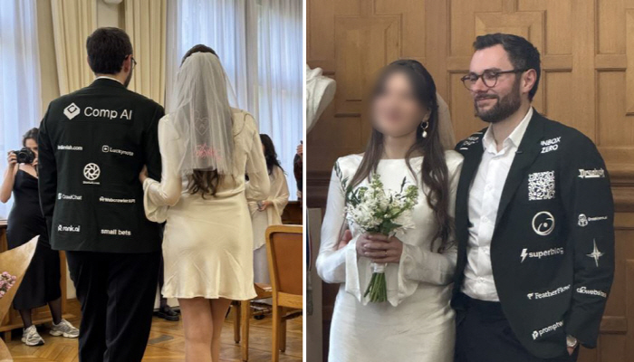 "결혼식 비용 위해" 광고 빼곡한 턱시도 입은 신랑…반전이 일어났다