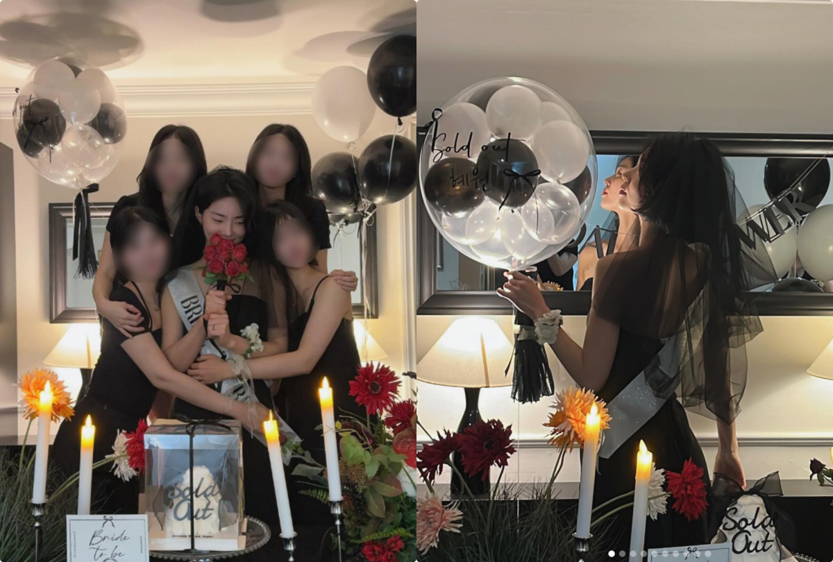 '이장우♥' 조혜원, 결혼 2주 앞두고 브라이덜 샤워..단발+검정드레스 …