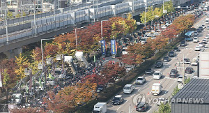 부산 건설 노동자, 중장비 150대 동원 집회 