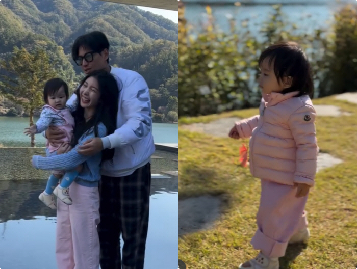 이지훈♥아야네, 16개월 딸에 명품 몽클 패딩 "겨울에 감기 안 걸리려면.."
