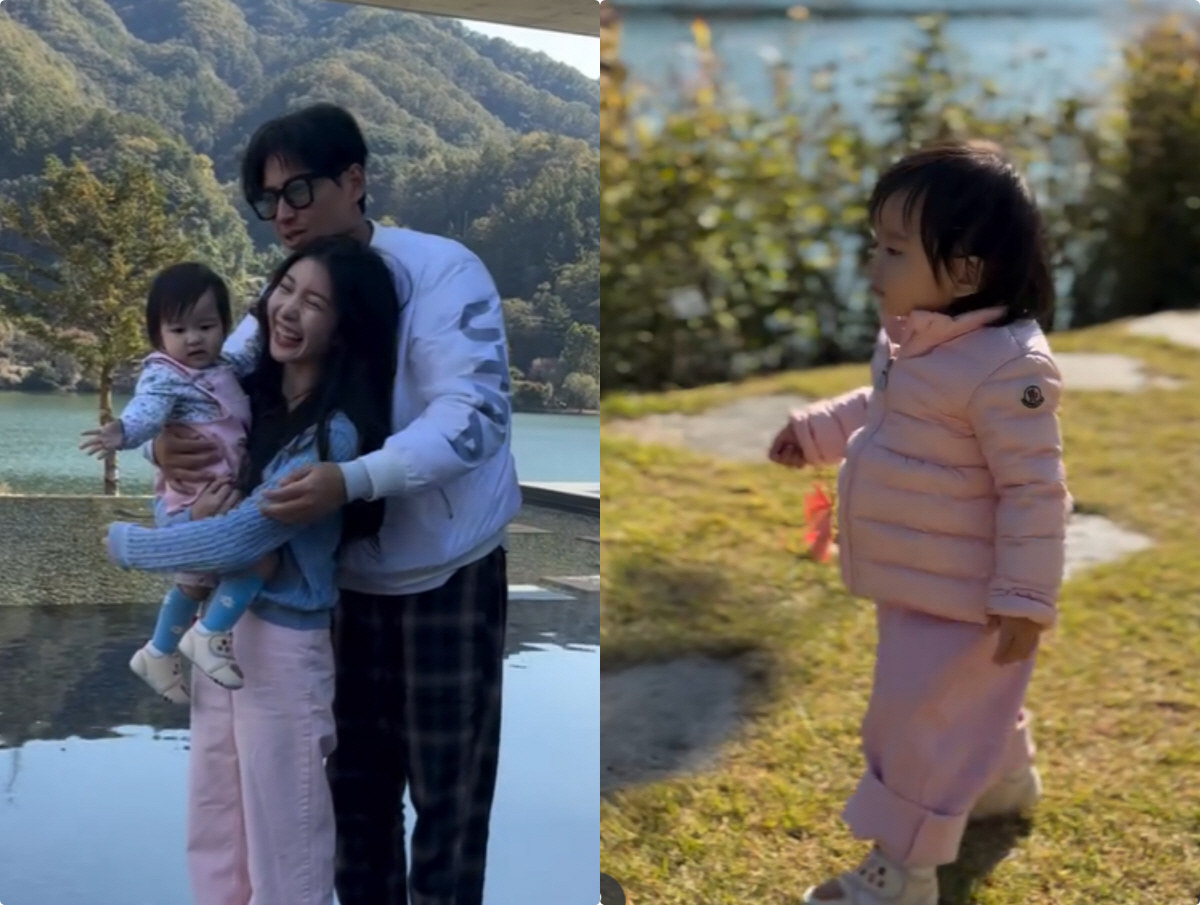 이지훈♥아야네, 16개월 딸에 명품 몽클 패딩 "겨울에 감기 안 걸리려면…