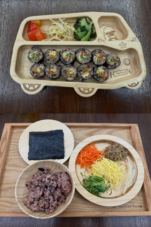 손예진, ♥현빈·3살 아들 위해 솜씨 뽐냈다..정성 가득 '김밥 요리사'…