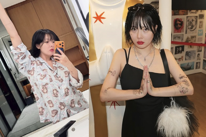 '용준형♥' 현아, 59→49kg 감량 후 확 달라진 얼굴..."뼈말라 …