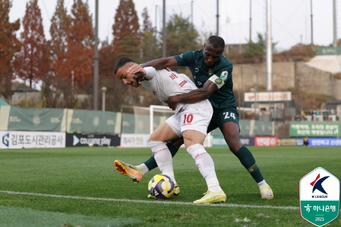 승격 도전! '바사니 결승골' 부천, 김포에 1-0 승 '3위+구단 최고…