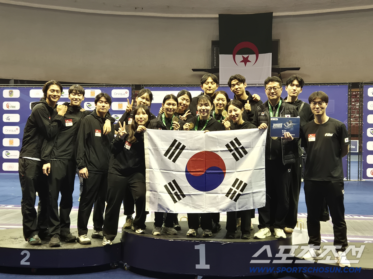 "펜싱코리아!" 女사브르,알제리월드컵 佛,헝가리 꺾고 우승! 전하영 2관…