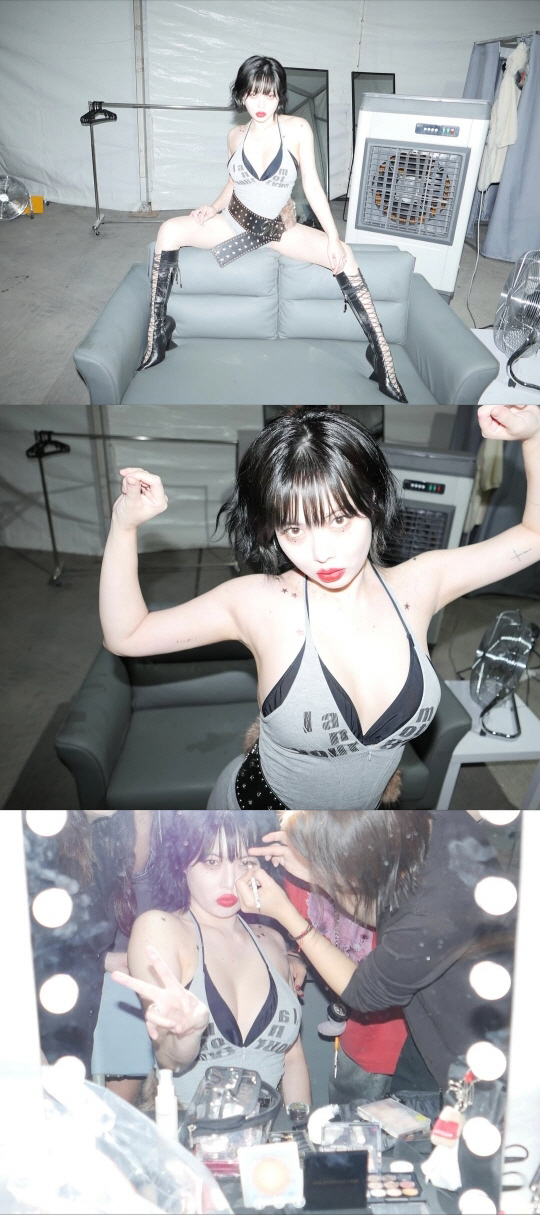 무대서 기절한 현아, 공연 대기실 사진 공개..."모두 감사합니다"