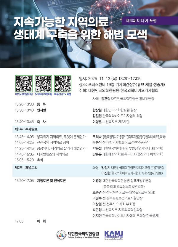 "지역의료 붕괴는 시스템의 실패…일회성 대책 넘어 '핀셋'형 집중 지원 …