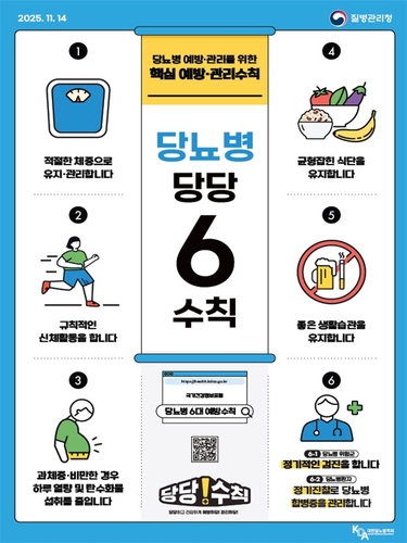 14일 '세계 당뇨병의날'…"생활 속 예방·관리 시작하세요"