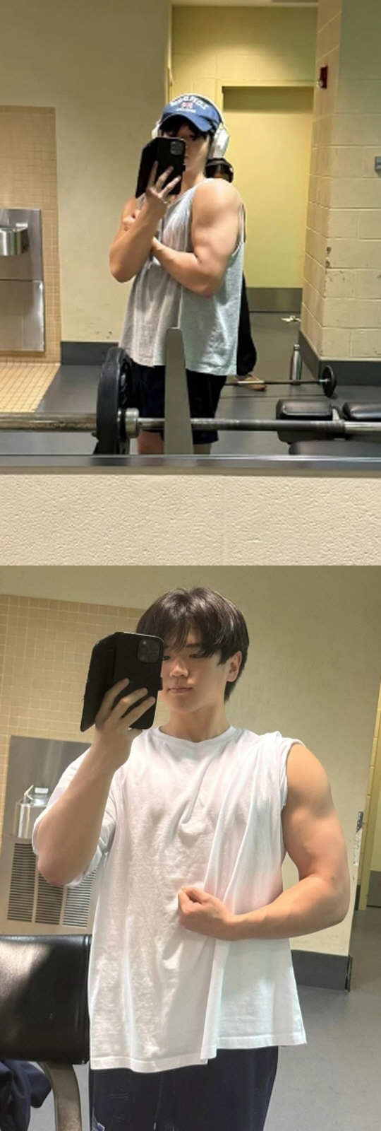 '美 명문대생' 윤후, 폭풍 벌크업...마동석급 팔뚝 '상남자 매력'