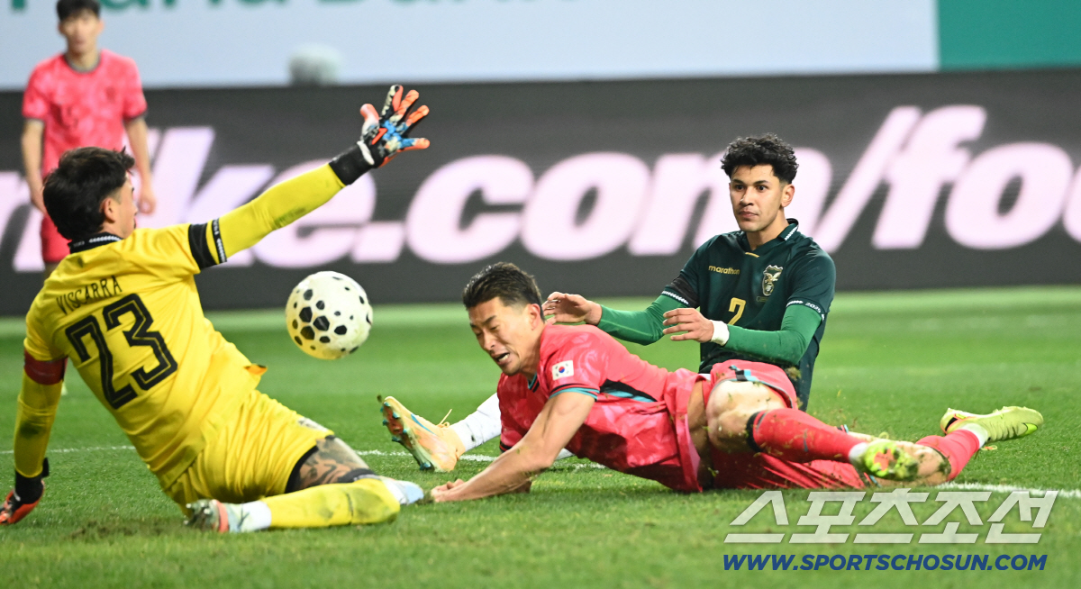 [볼리비아전 현장리뷰]손흥민 환상FK+조규성 복귀포! 한국, 볼리비아 2…