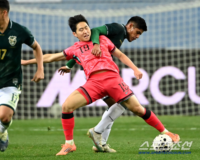 [현장이슈]'위험했던 태클'→'아찔한 벤치 클리어링' 韓 에이스는 역시 이강인, 볼리비아는 LEE 집중견제!