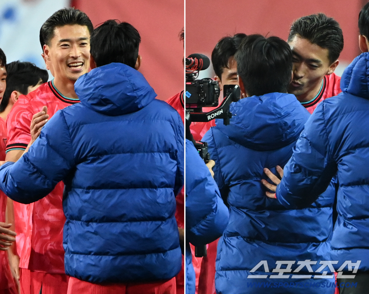 조규성 감격 복귀골! 손흥민 보며 '활짝' 이강인에는 '볼뽀뽀' [대전 …