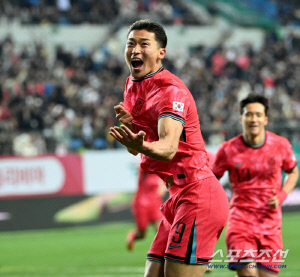 '눈물의 복귀포' 그 자체가 드라마! 홍명보 감독 배려→22개월 만의 포효, 조규성 