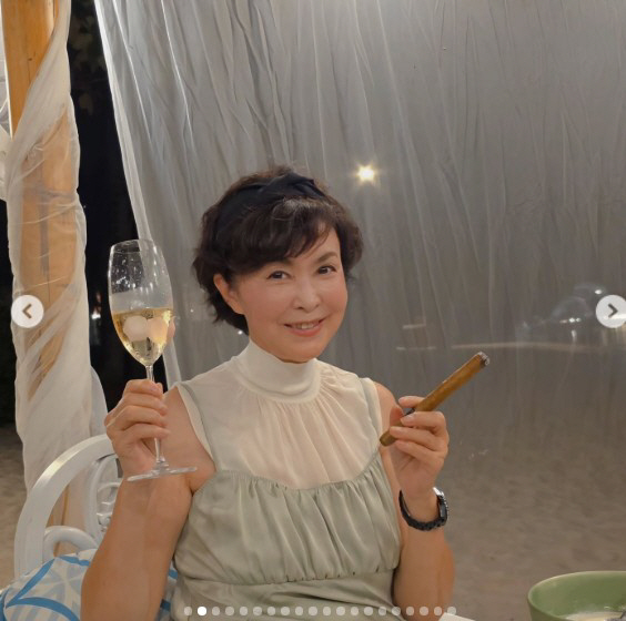 금보라, 시가·와인 동시에…"이 정도면 영화 장면"