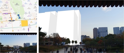 외대문 앞에서 바라본 모습을 가상으로 만든 것 [국가유산청 제공. 재판매 및 DB 금지]