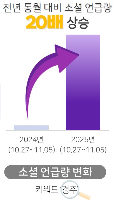 "APEC 개최로 '경주'관련 세계 소셜미디어 언급량 20배 증가"