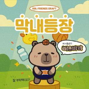 KBL 프렌즈 새 캐릭터로 카피바라 선정…이름은 '바스바라'