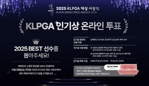 KLPGA 인기상 온라인 투표 시작…작년에는 황유민 수상