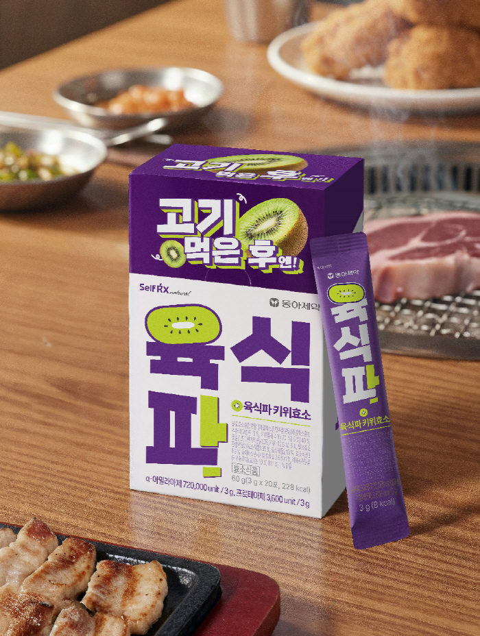 '육식파를 위한 육식타파'…동아제약, '육식파 키위효소' CU 통해 선보여